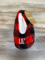 NEW Capelli Slipper Socks Red Buffalo Print 'Lil' Bear' Sz 2T-4T