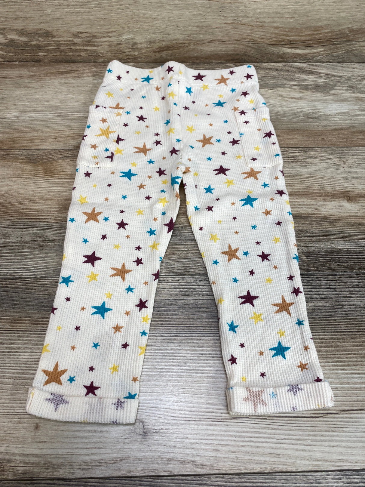 Art Class Star Print Thermal Pants White sz 2T