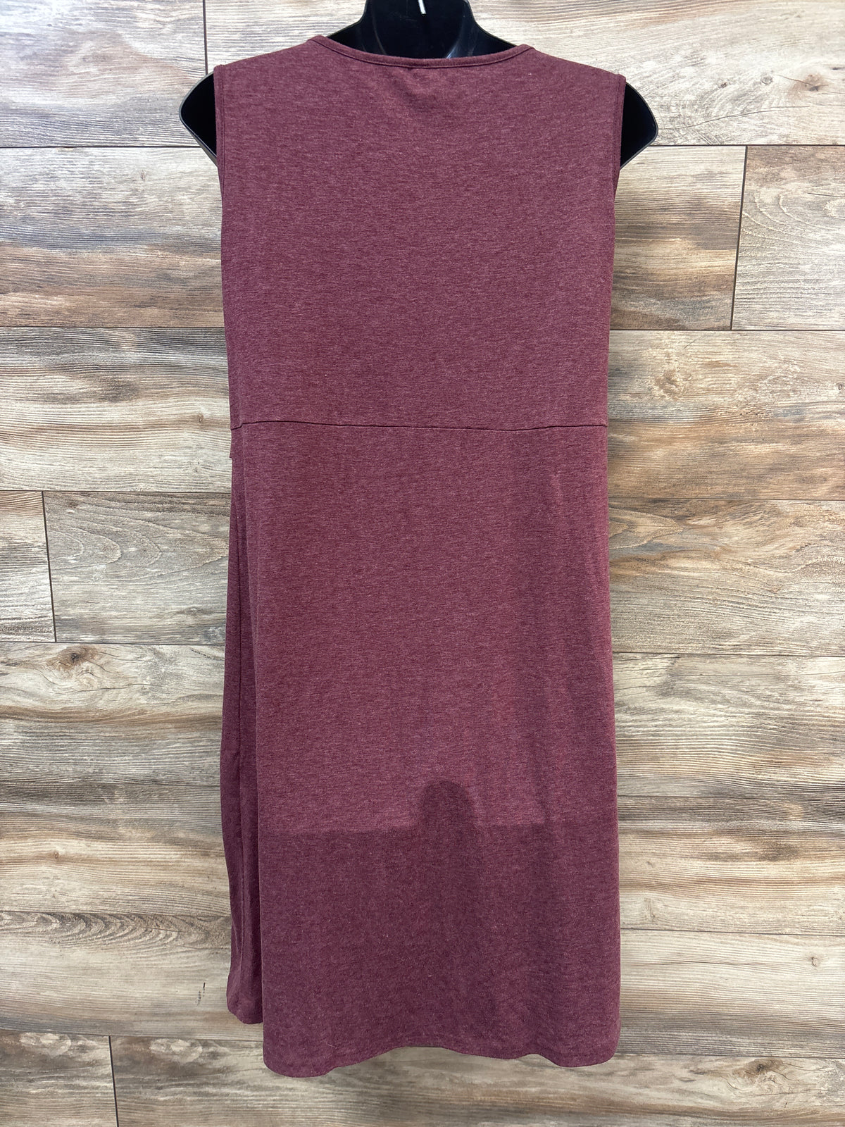 Plussiva Maternity Sleeveless Nursing Dress Maroon sz XL