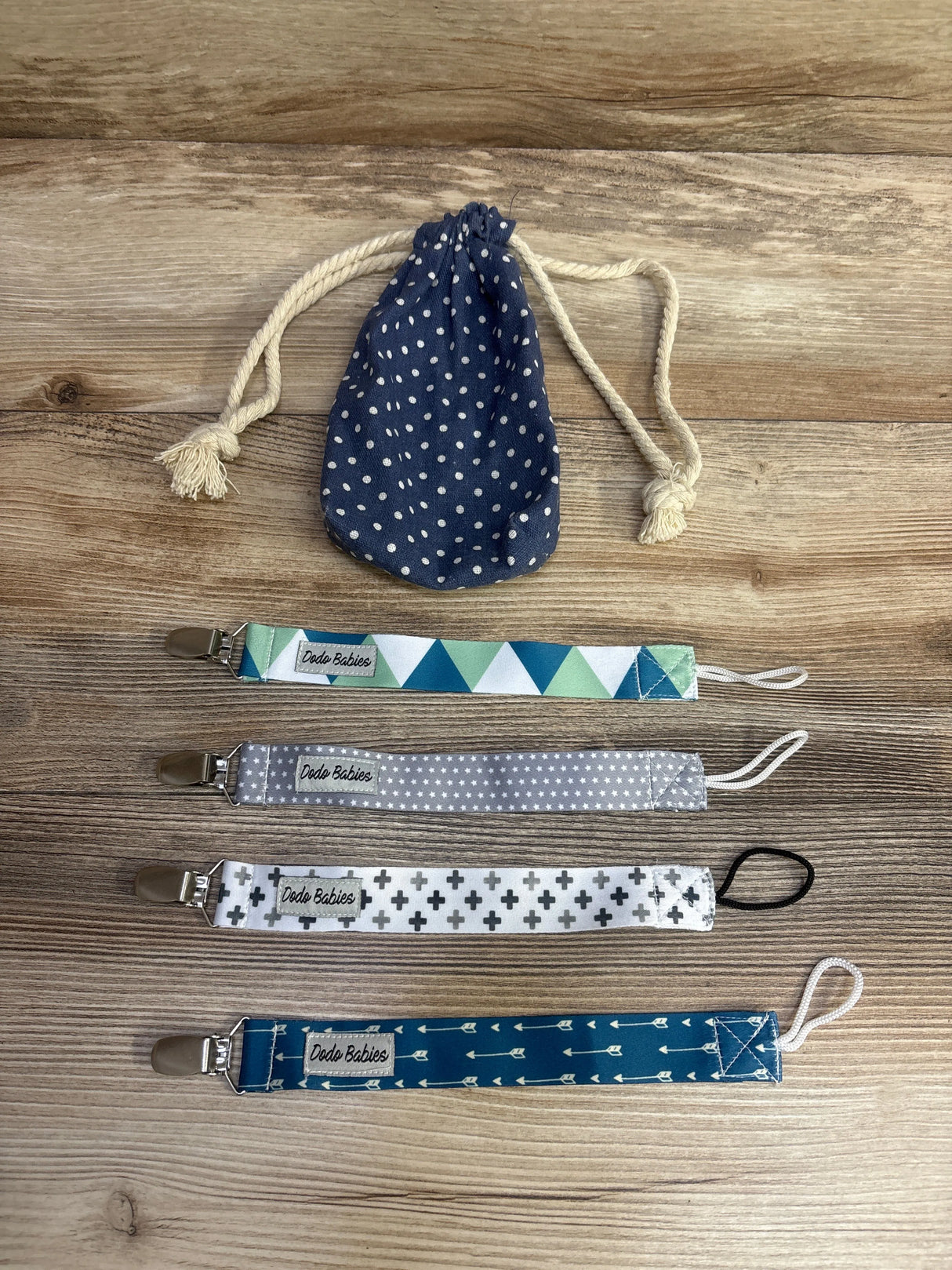 Dodo Babies Pacifier Clips 4pk