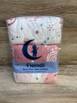 NEW Fiemol Mini Crib/Playard Sheets 3pk Pink Rainbow