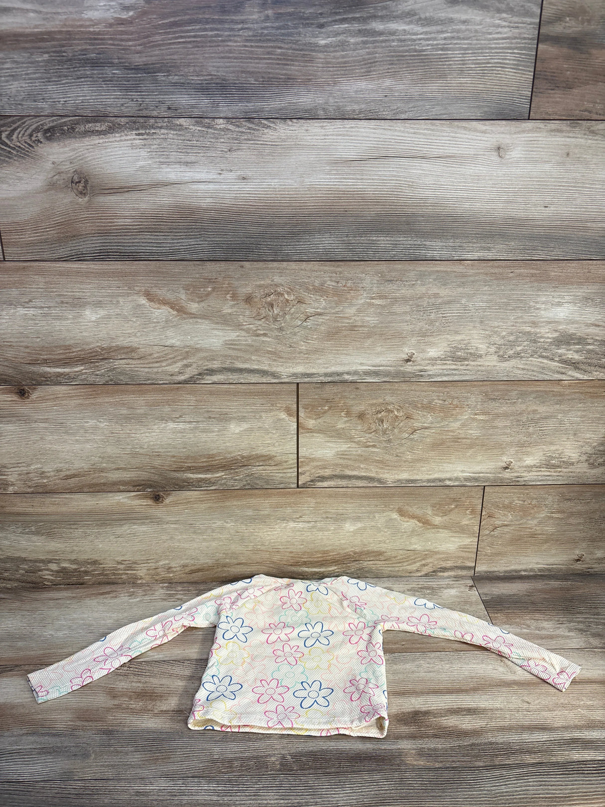 Old Navy Floral Long-Sleeve Rashguard Swim Top Ivory sz 4T