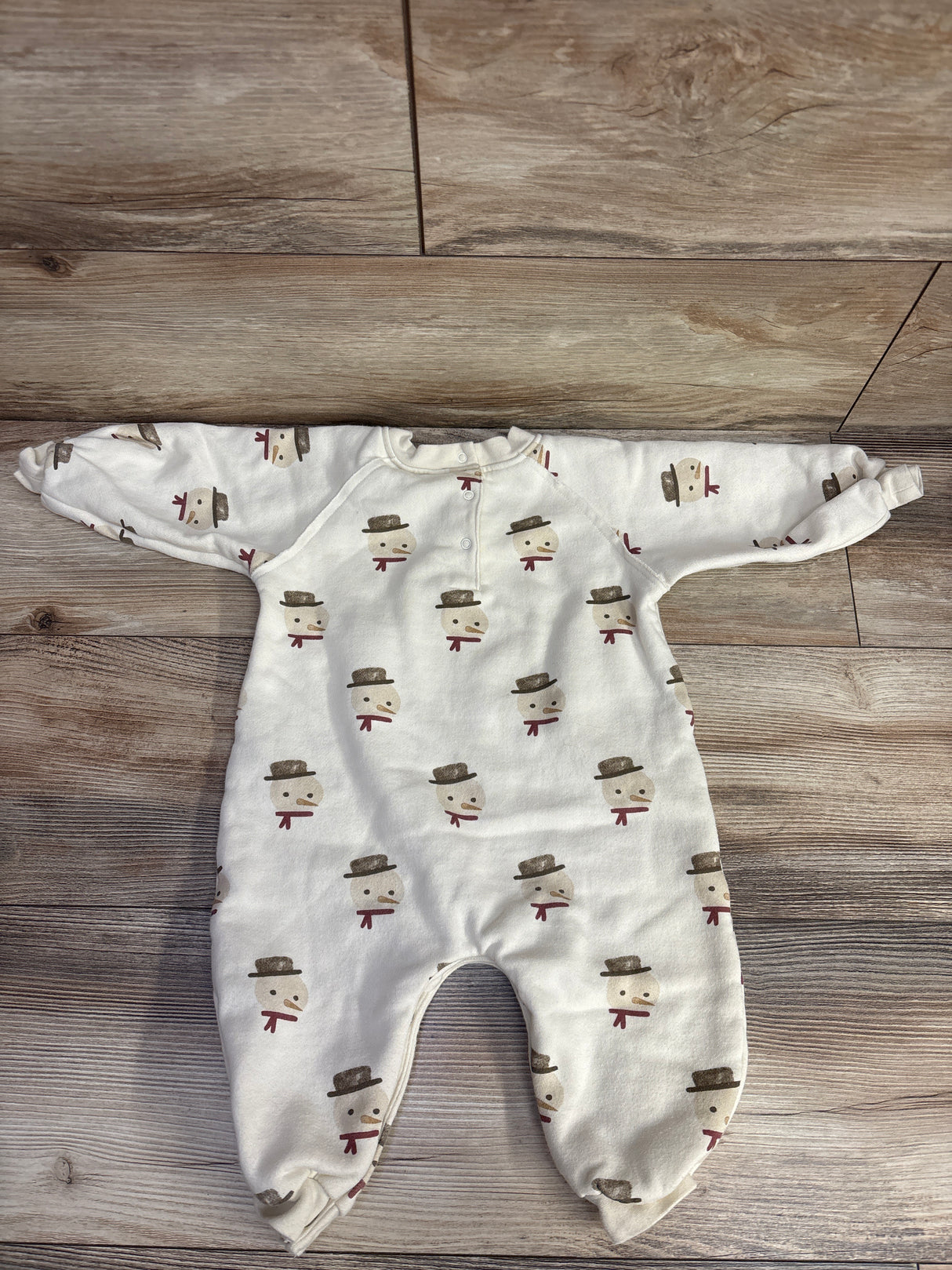 Rylee + Cru Snowman Sweater Coverall Cream sz 6-12m
