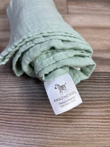Amazing Baby Newborn Muslin Swaddle Blanket Green