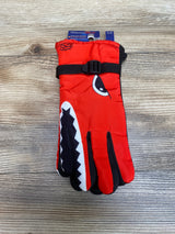 NEW ThermaWear Kid's Shark Winter Ski Gloves Red