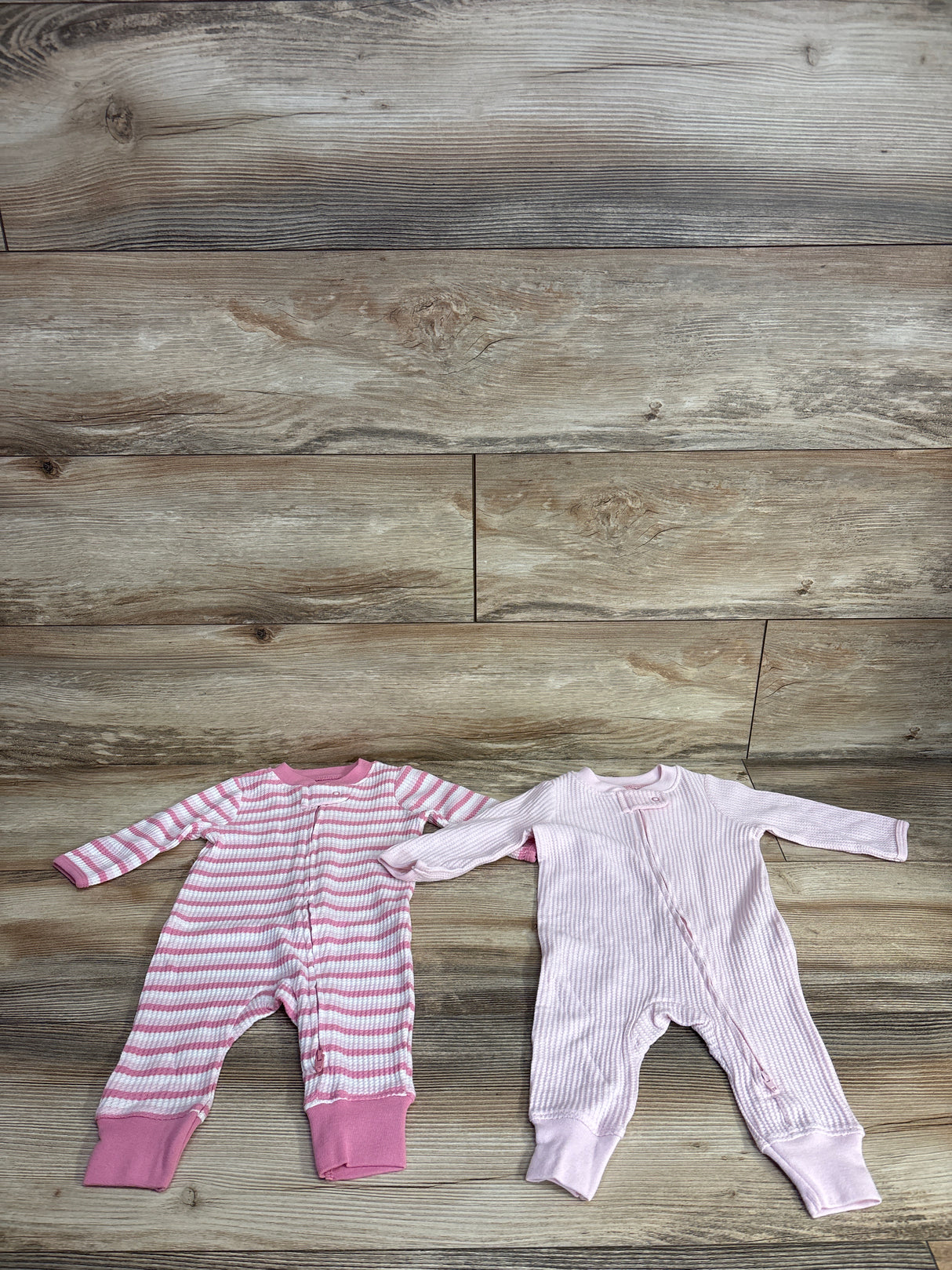 Cloud Island 2pk Waffle Knit Footless Sleeper Set Pink sz 0-3m
