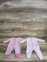 Cloud Island 2pk Waffle Knit Footless Sleeper Set Pink sz 0-3m