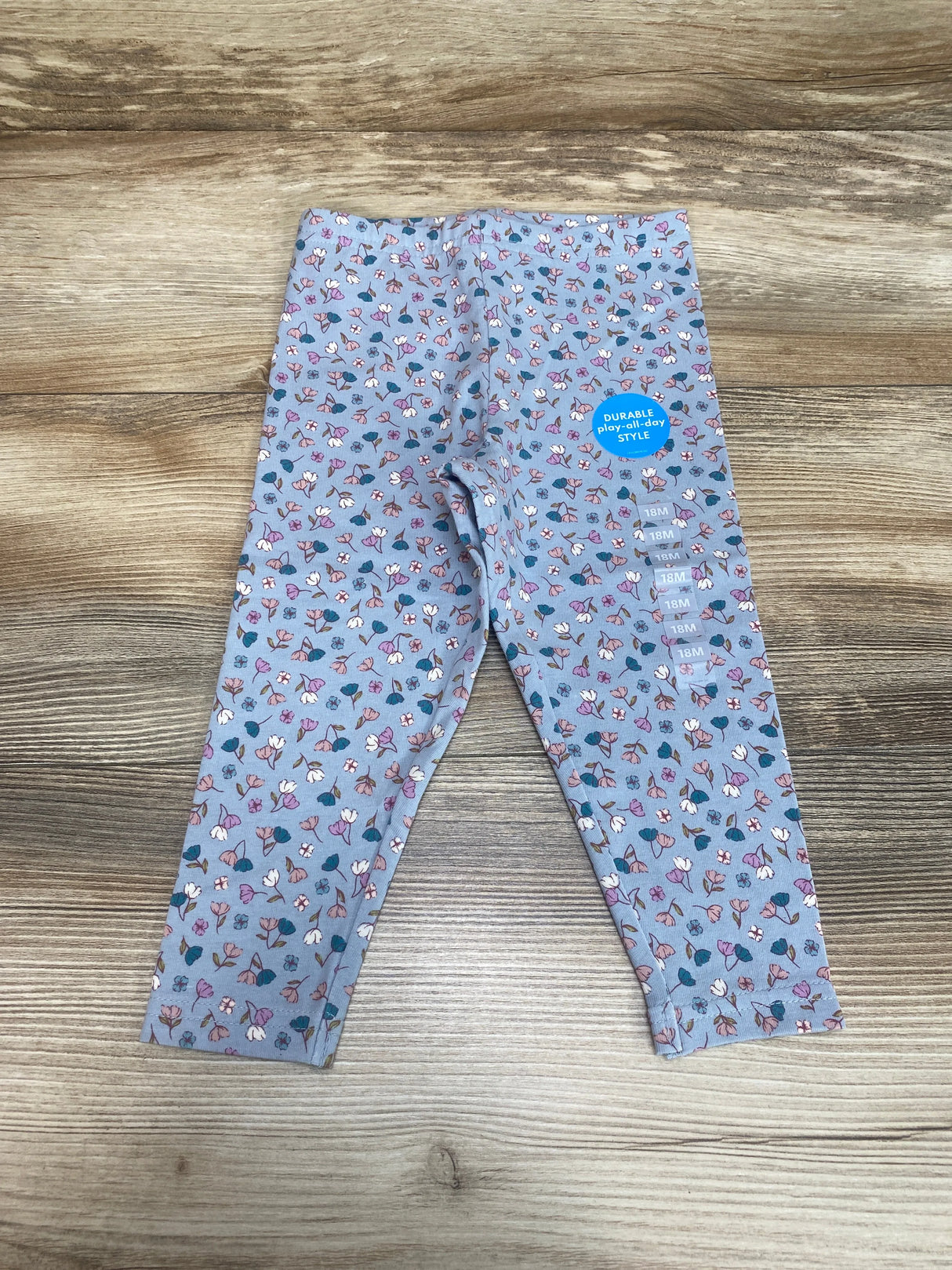 NWoT Carter's Floral Leggings Blue sz 18m