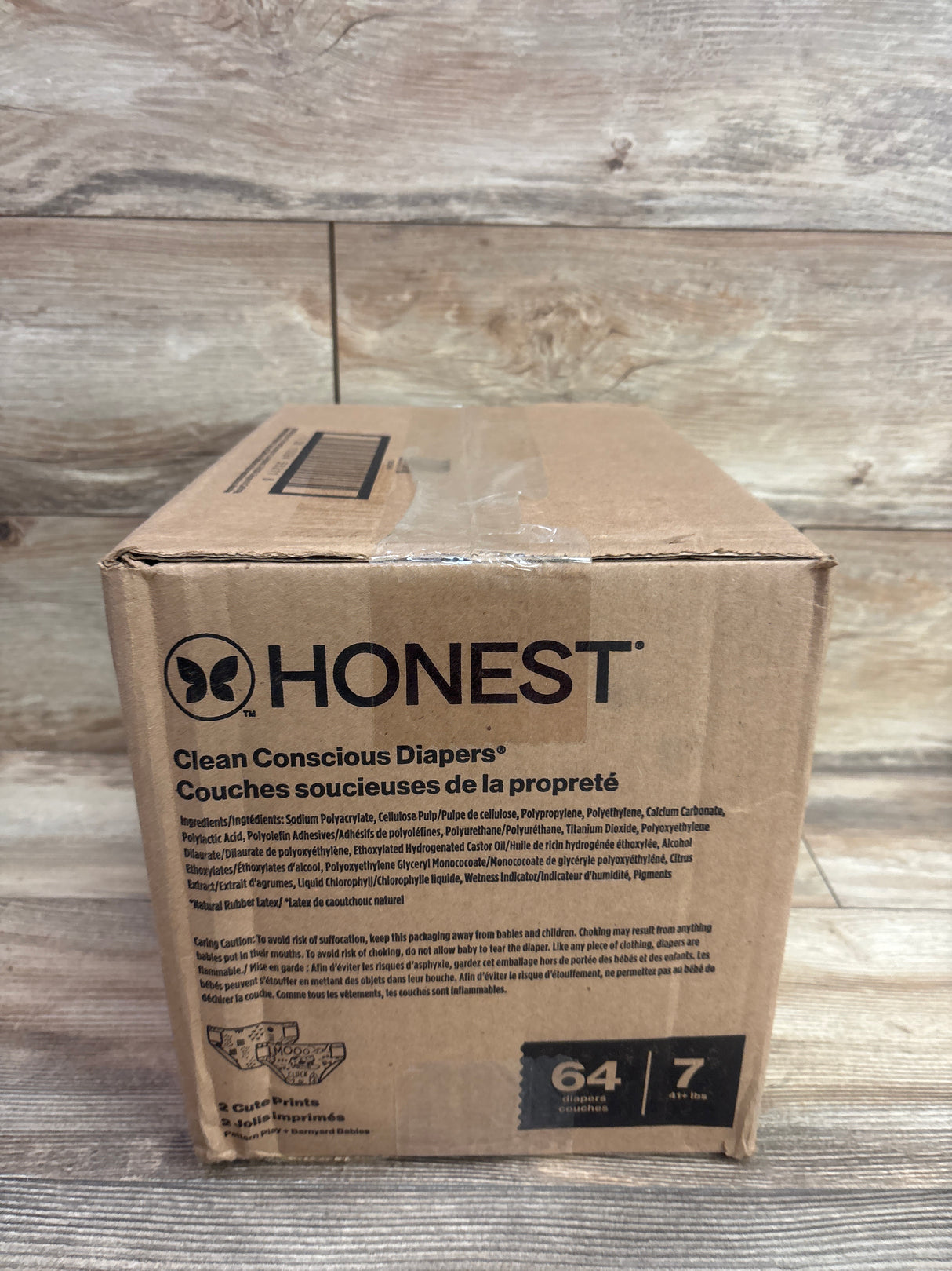 NEW Honest Clean Conscious Diapers Size 7, 64ct.
