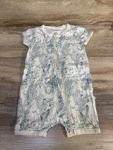 Wilson and Frenchy Hello Friends Organic Boyleg Zipsuit Romper Ivory sz 12-18m