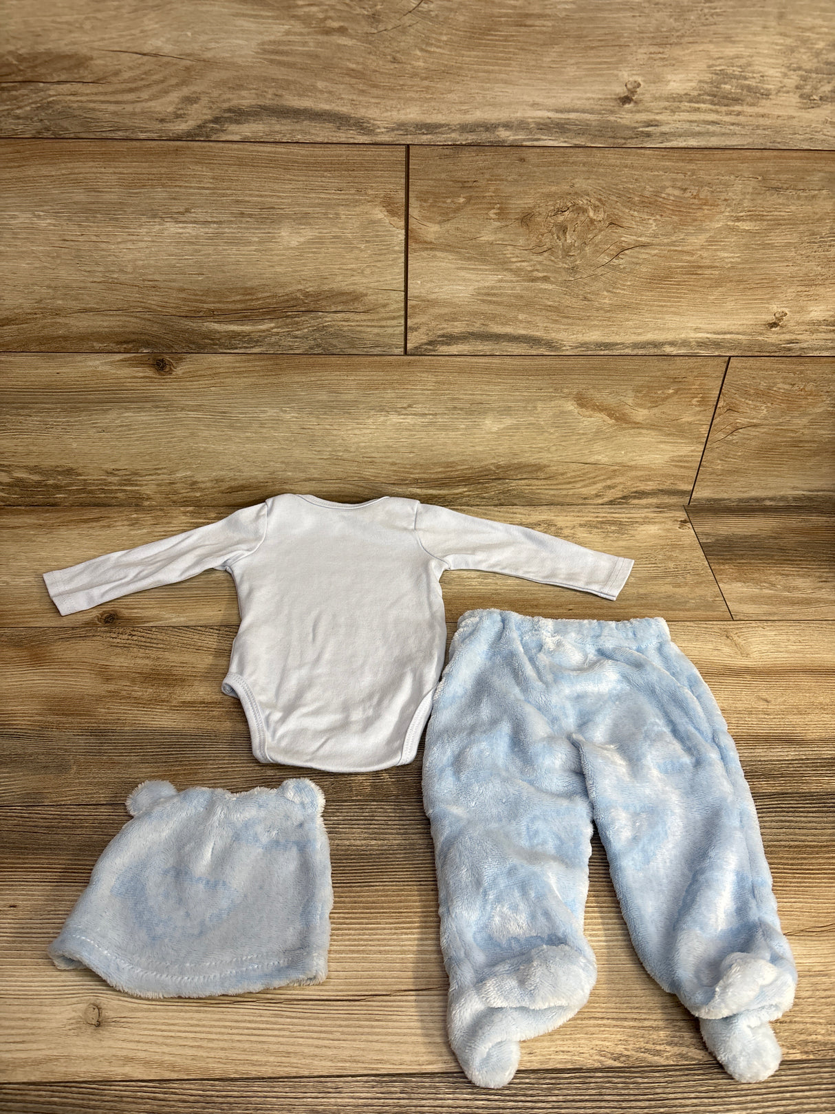 Mini Hop 3pc Daddy's Bestie Bodysuit Set Light Blue sz 9m