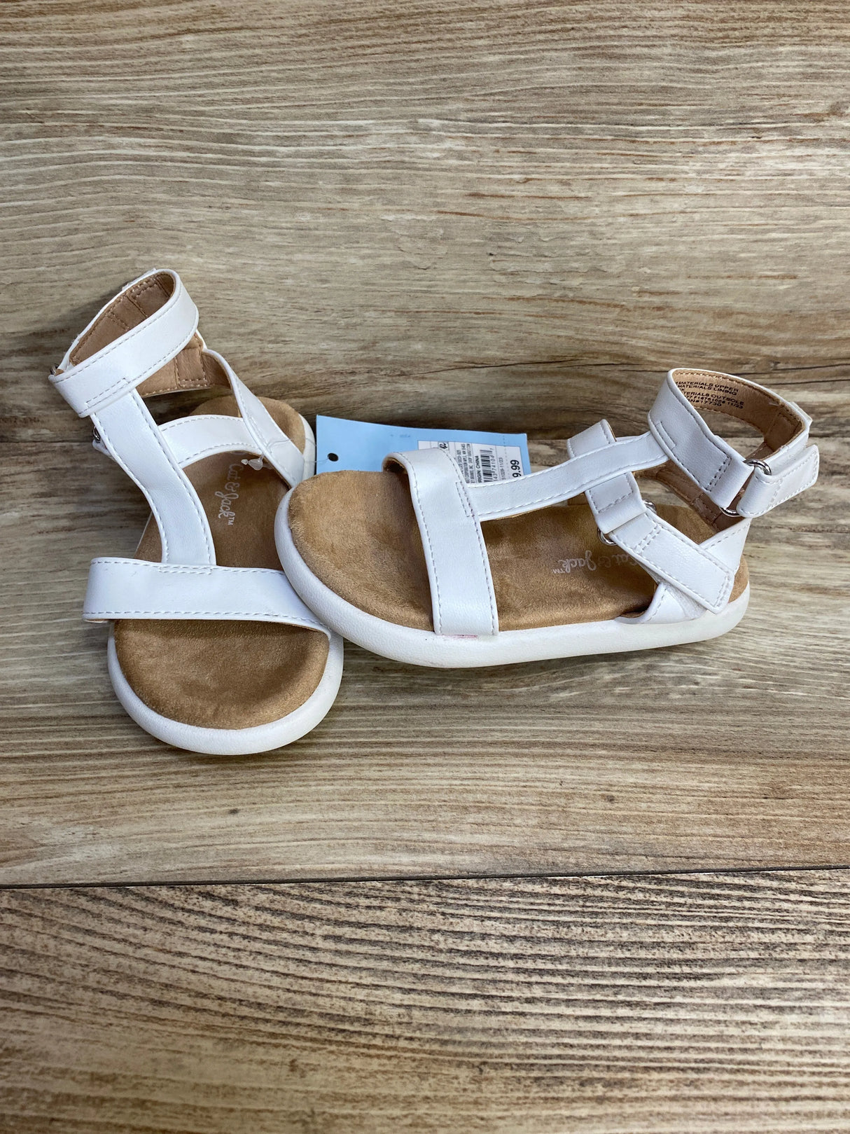 NEW Cat & Jack Lennie Sandals White Sz 6c