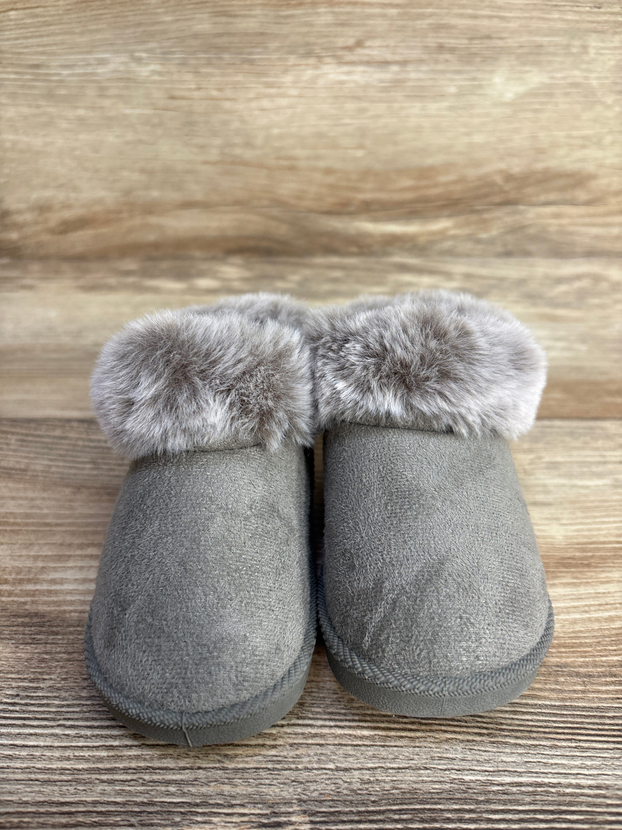 First Steps by Stepping Stones Faux Fur Boots Grey sz 3c