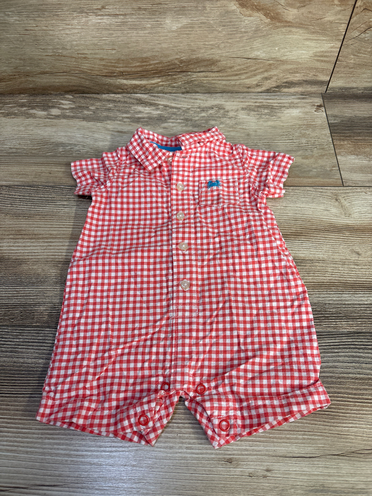 Carter's Polo Shortie Romper Red sz 3m