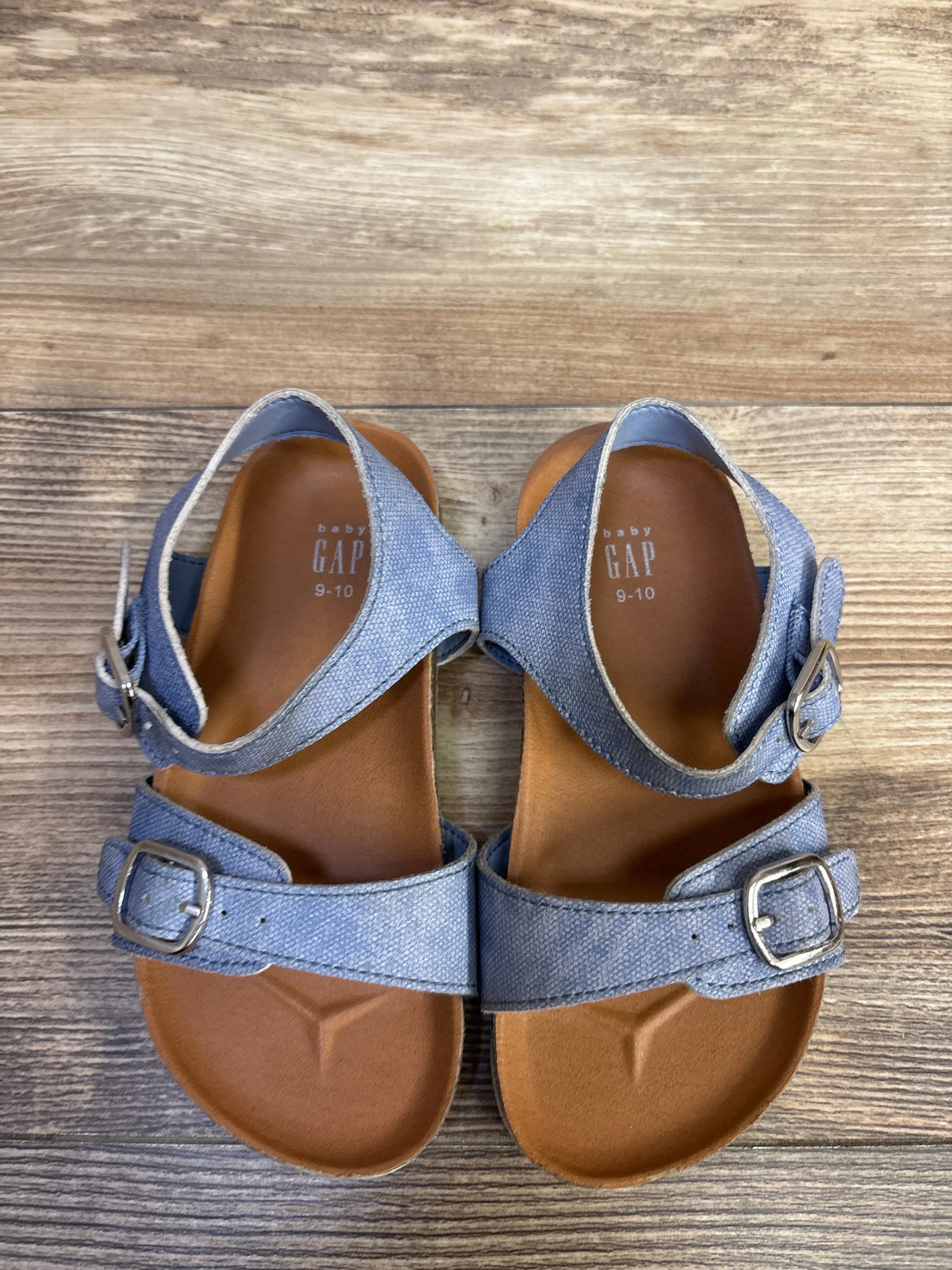 Baby Gap Buckle Denim Sandals Blue sz 9-10c