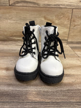 Sincerely Jules Faux-Leather Combat Boots White sz 6c