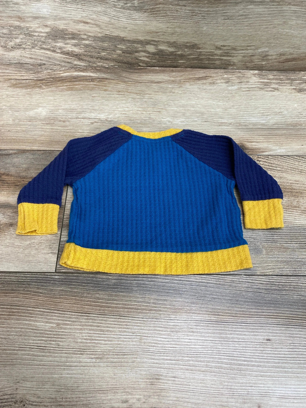 Cat & Jack Waffle Knit Shirt Blue sz 0-3m