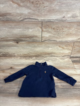 Ralph Lauren Cotton Interlock Quarter-Zip Pullover Refined Navy sz 9m