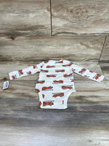 NEW Old Navy Firetruck Print Bodysuit Cream sz 3-6m