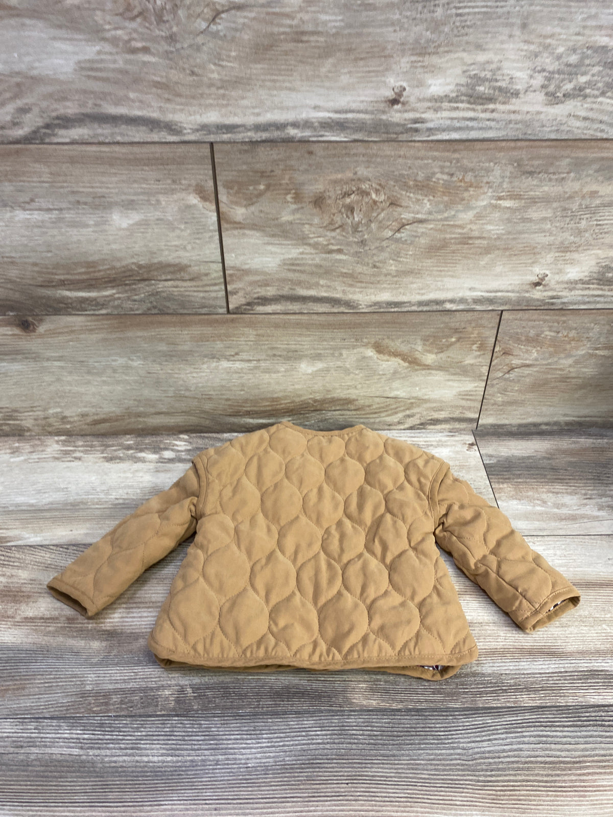 Old Navy Quilted Snap-Front Jacket Tan sz 12-18m
