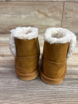 Baby Gap Vegan Suede Sherpa Lined Cozy Boots Cognac Brown sz 4c