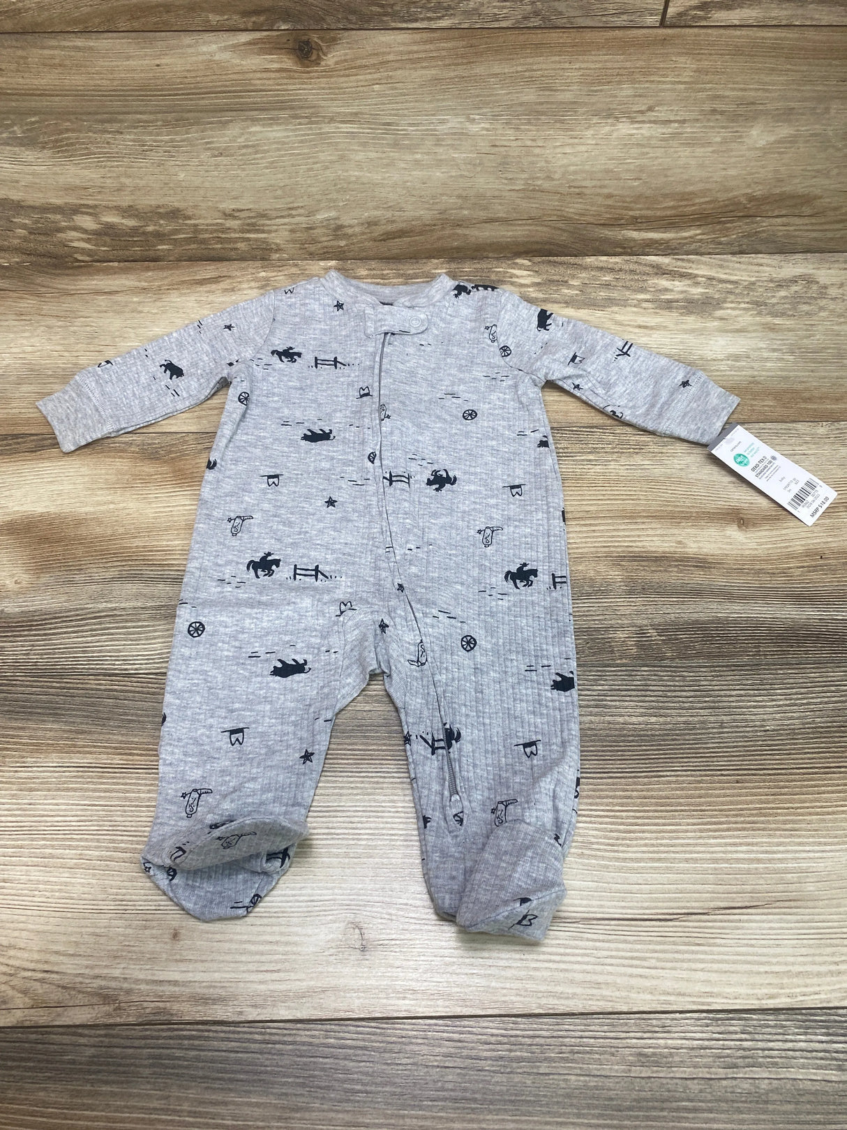 NEW Carter's Cowboy Sleeper Grey sz 3m