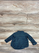 H&M Gingham Button Down Shirt Green sz 12m