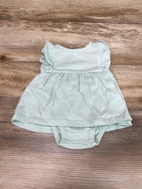 Carter's Flutter Sleeve Bodysuit Dress Green sz Newborn - Me 'n Mommy To Be