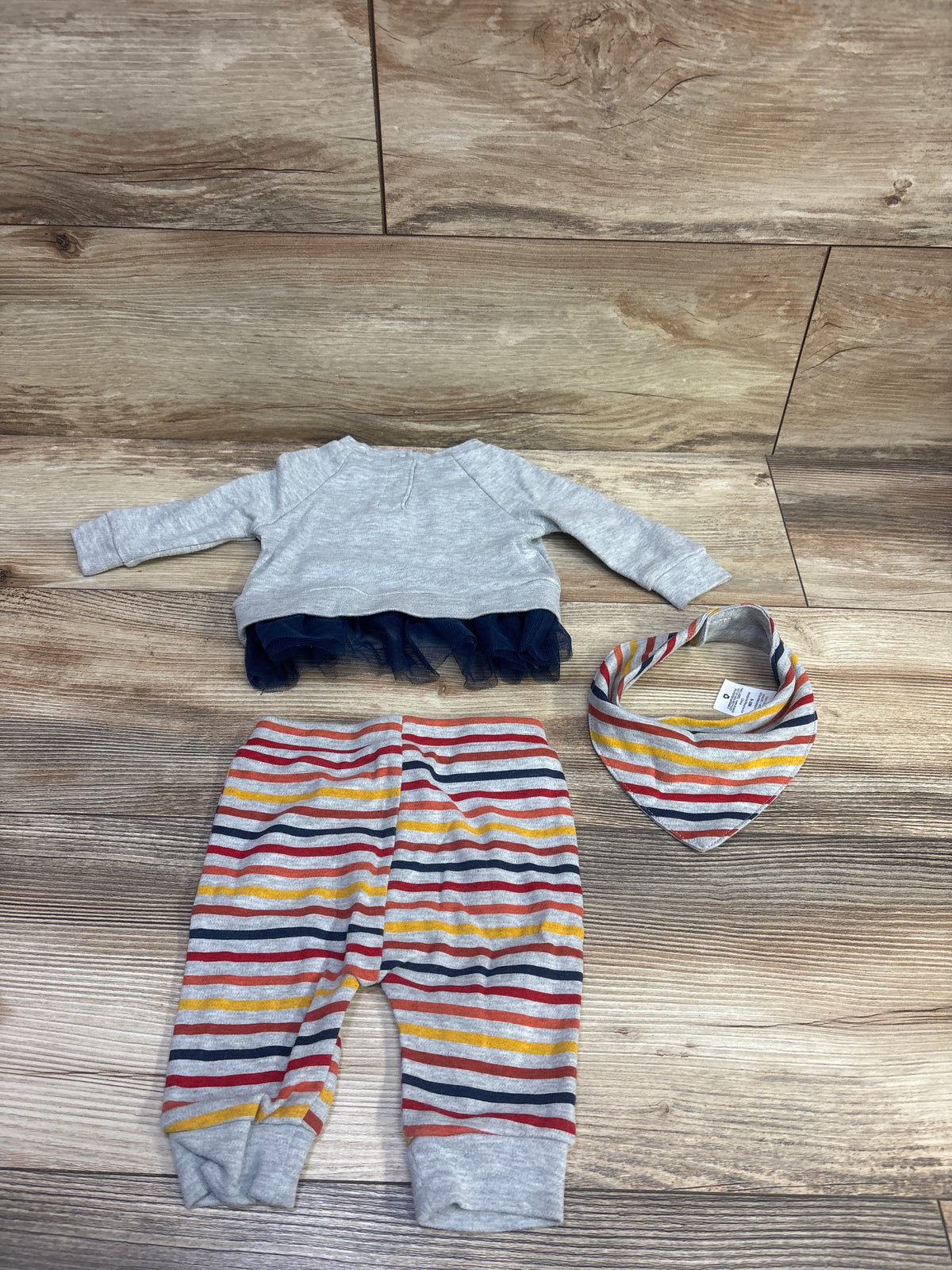 Way To Celebrate! 3pc My First Thanksgiving Sweatshirt Set Grey sz 0-3m
