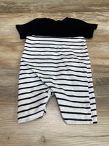 Striped Shortie Romper Black sz 9-12m