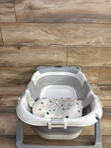 TPN Collapsible Baby Bathtub w/ Thermometer - Grey