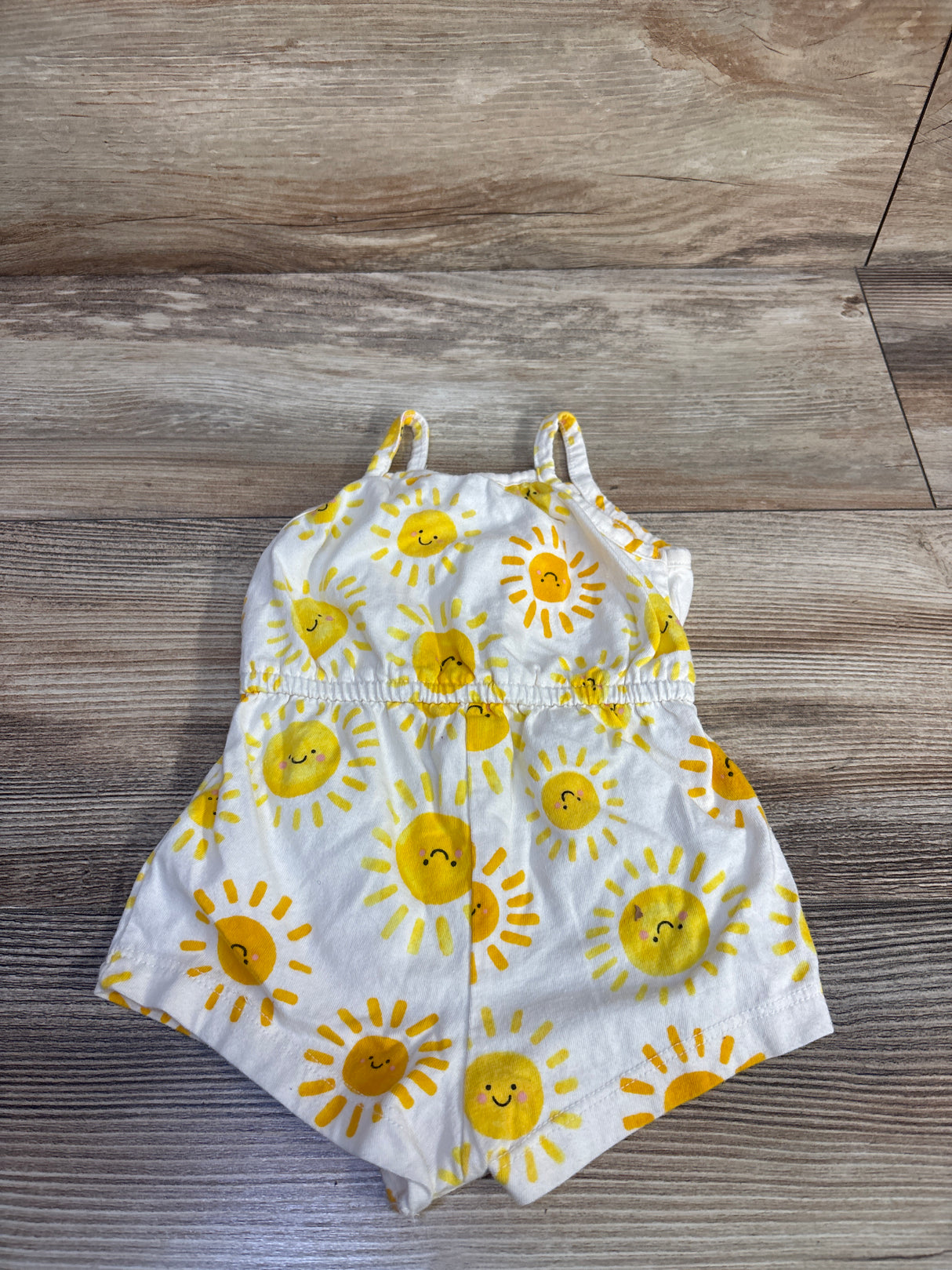 Old Navy Sleeveless Sun Print Shortie Romper White sz 0-3m