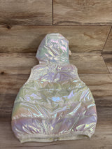 NEW Jeskids Iridescent Hooded Puffer Vest White sz 3T