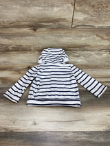 Baby Gap Striped Full Zip Hoodie White sz 12-18m