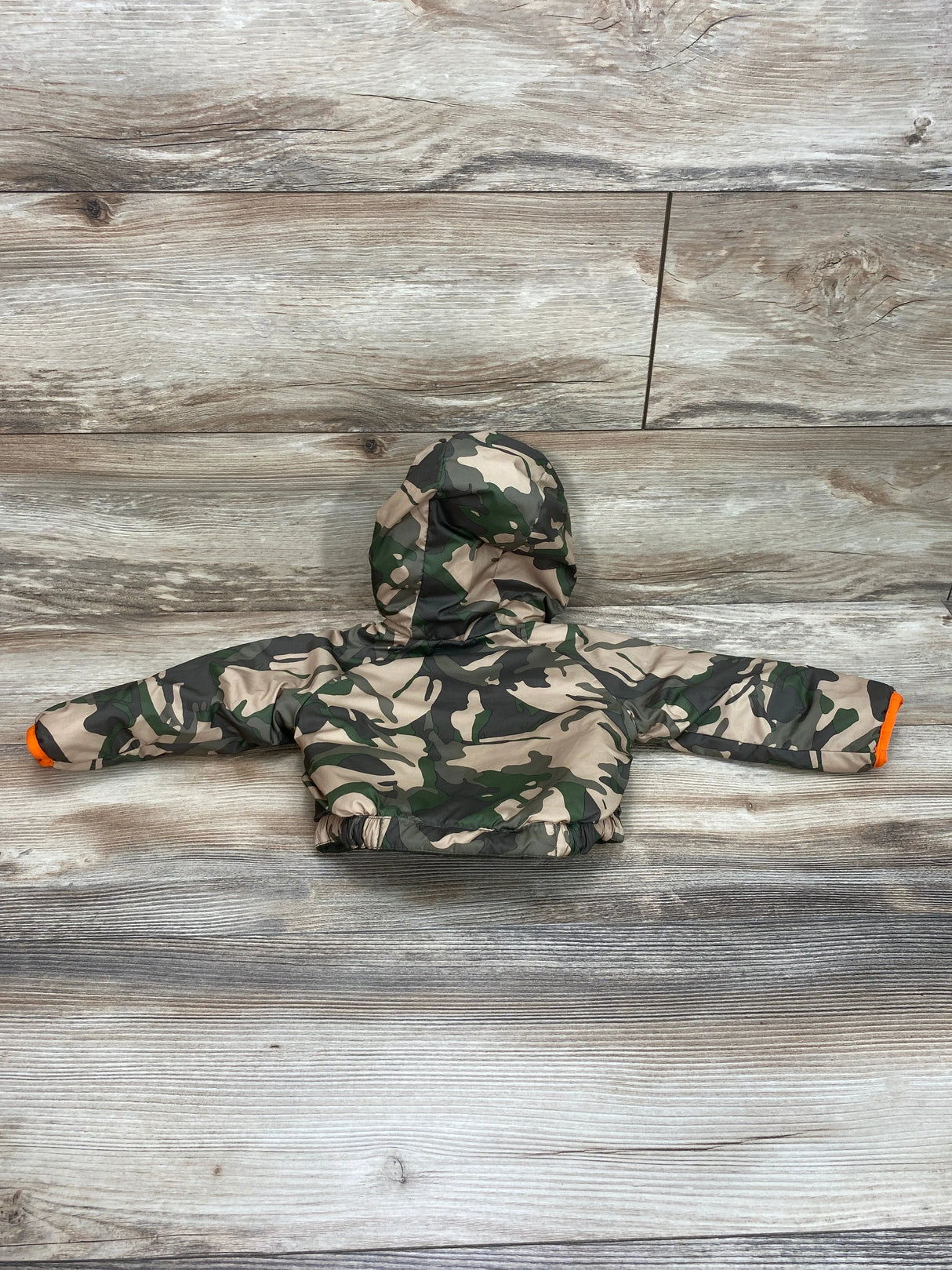 The North Face Reversible Green Camo Perrito Jacket sz 0-3m