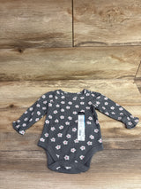 NEW Okie Dokie Waffle Knit Bodysuit Grey sz 6m