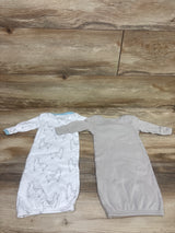 Touched By Nature 2pk Llama Sleep Gowns Beige sz Preemie