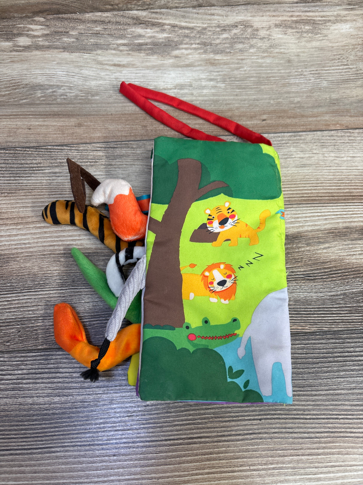 hahaland Baby Cloth Crinkle Texture Jungly Tails Sensory Book