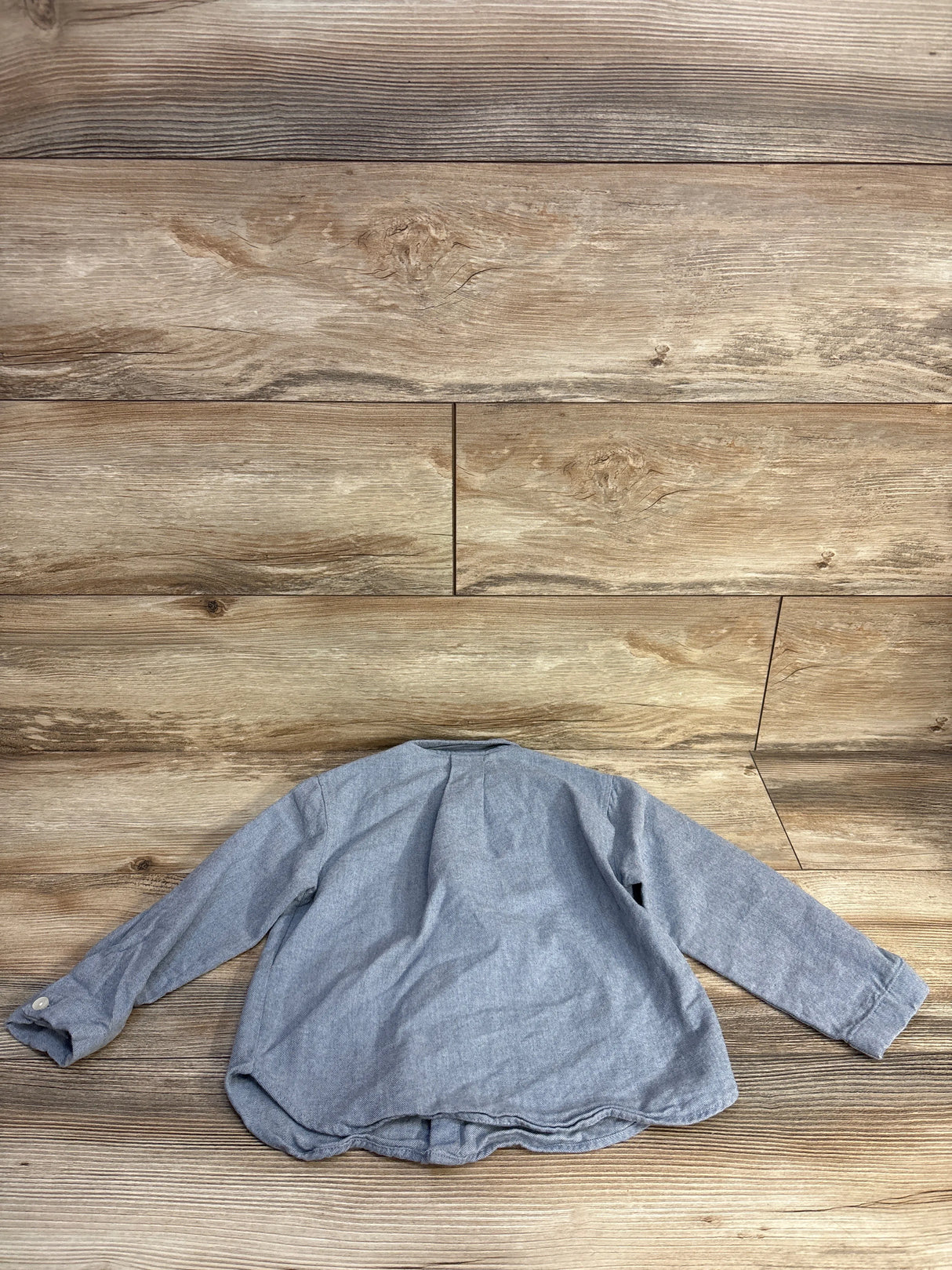 Zara Button Up Shirt Blue sz 3-4T - Me n Mommy To Be