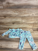Cat & Jack 2pc Velour Tie-Dye Shirt & Pants Set Blue sz 2T