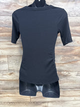 Isabel Maternity Ribbed Shirt Black sz Small