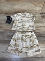 NEW Modern Moments 2Pc Button Down Shirt & Short Set in Kelp sz 6-9m