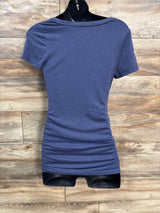 A Pea In The Pod Ruched Shirt Blue sz Medium