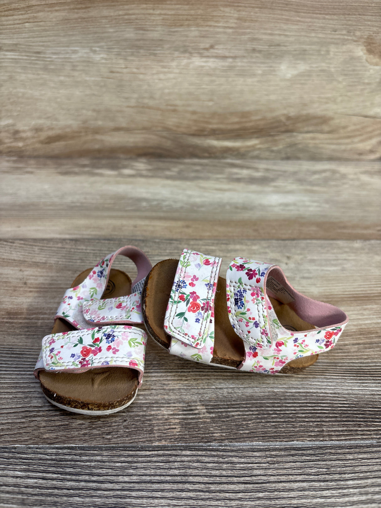 Wonder Nation Floral Sandals White sz 2c
