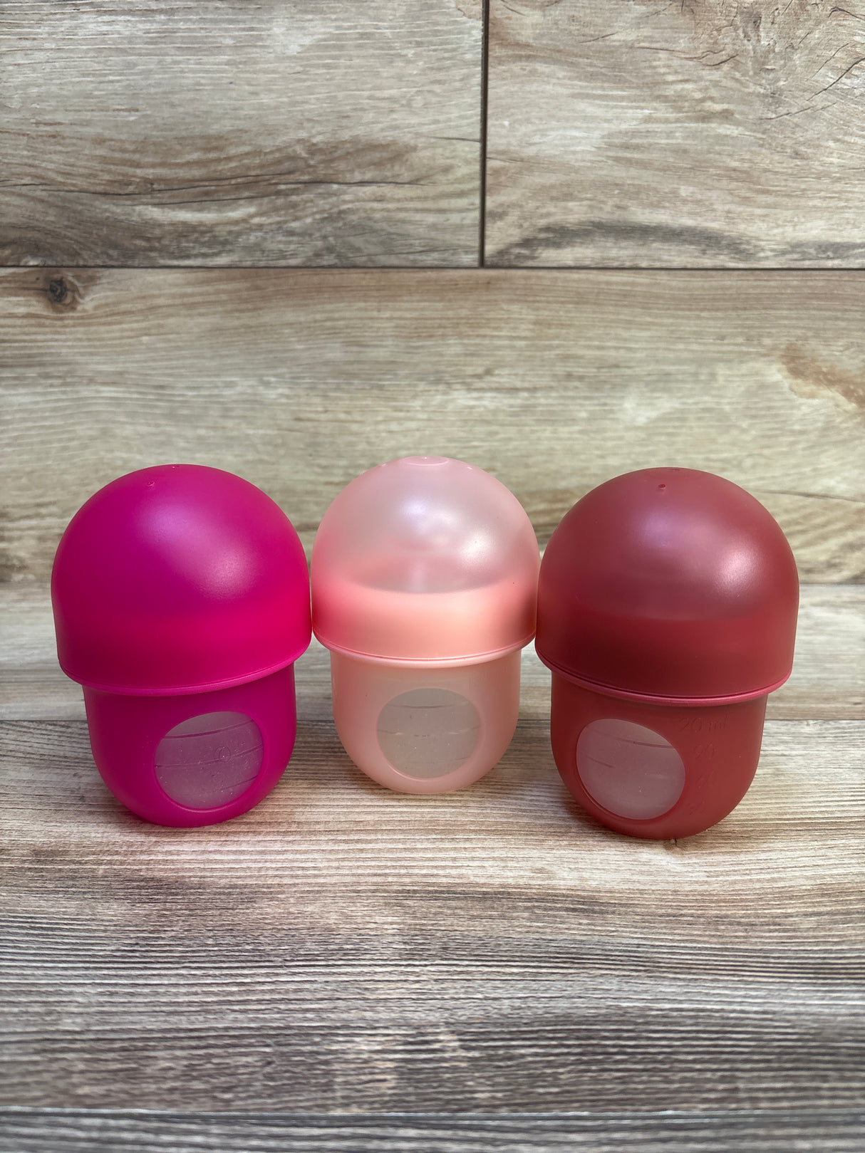 Boon NURSH Silicone Pouch Baby Bottles - 4 fl oz/3pk Pink