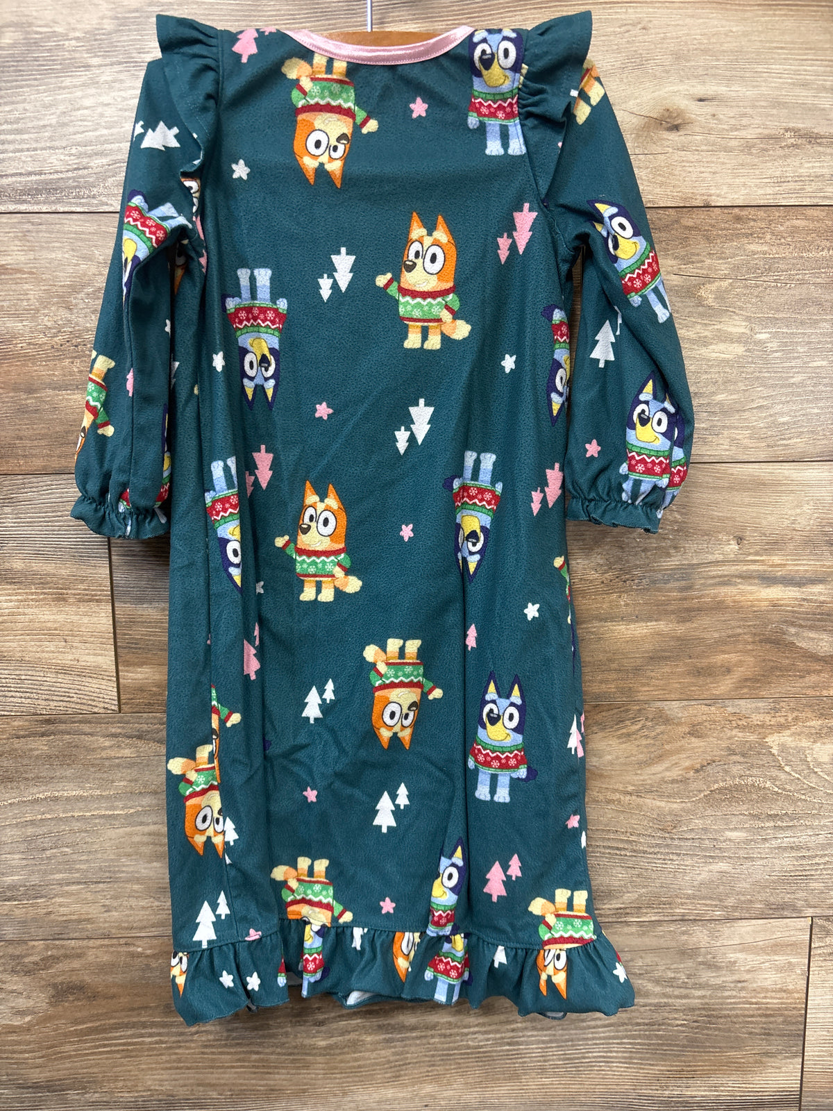 Bluey Christmas Nightgown Green sz 4T