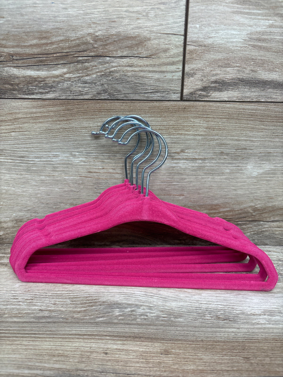 6pk Kids Velvet Hangers Pink