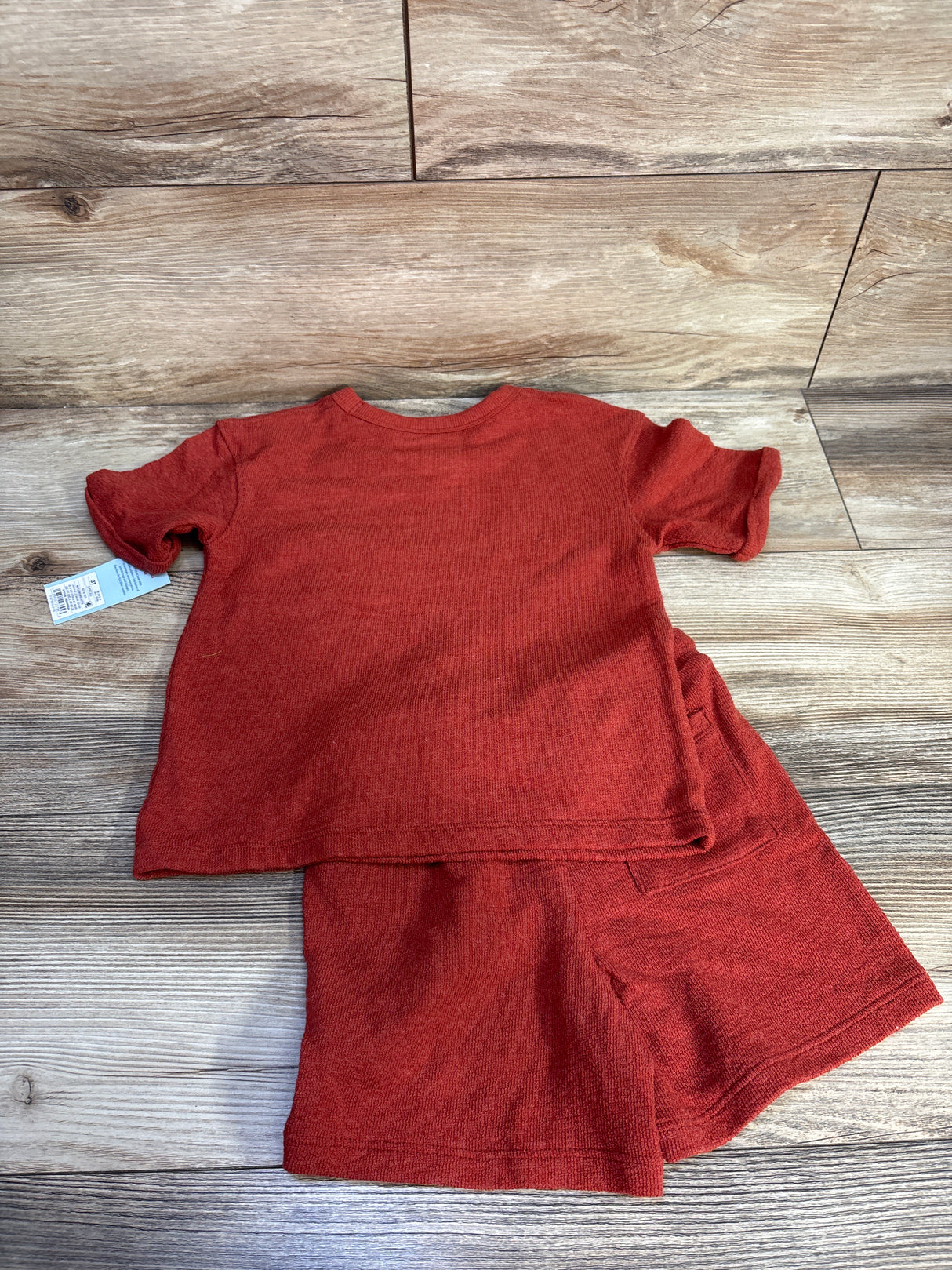 NEW Cat & Jack 2pc Terry Cloth Shirt & Shorts Set Rust sz 3T