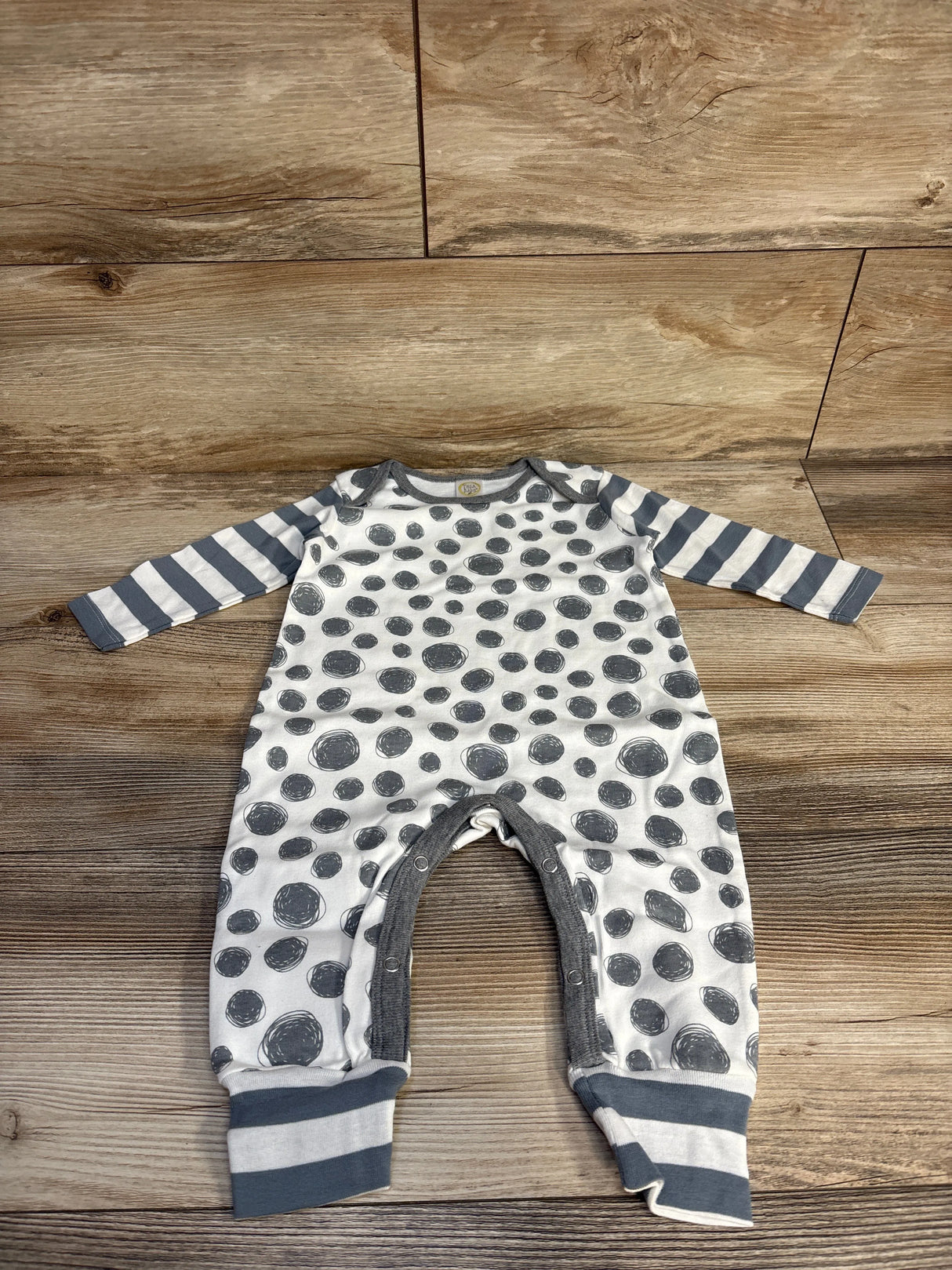 Tesd Babe Striped Sleeve Coverall White 12-18m