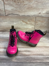 Dr. Martens Patent Leather Lace Up Boots Pink sz 10c